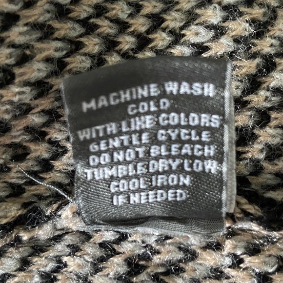 89th and Madison Women's Beige Window Pane Cardigan Sz Large Open Front Sweater - Picture 8 of 9